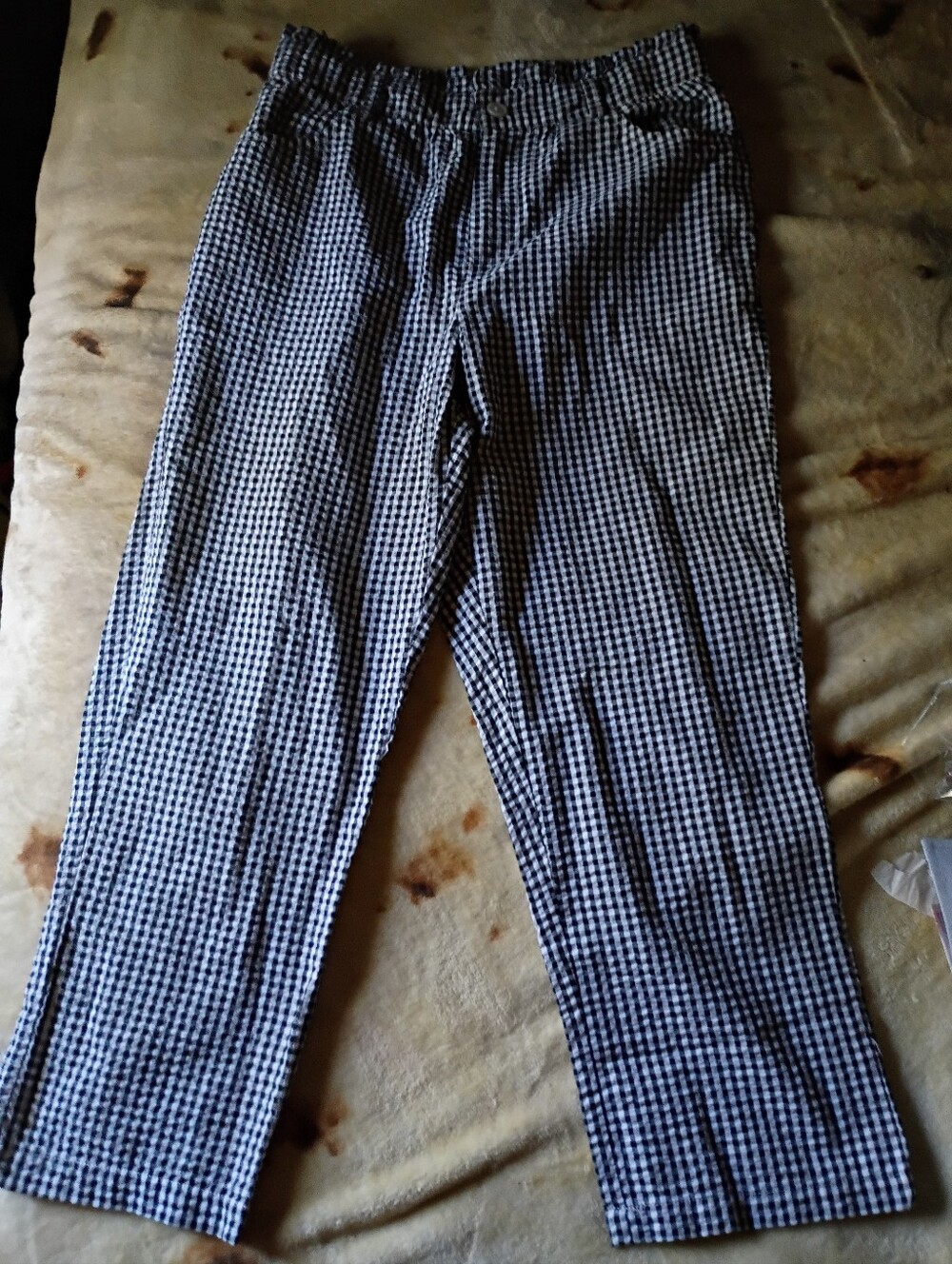 Sincerly Jules Black & White Checked Chinos